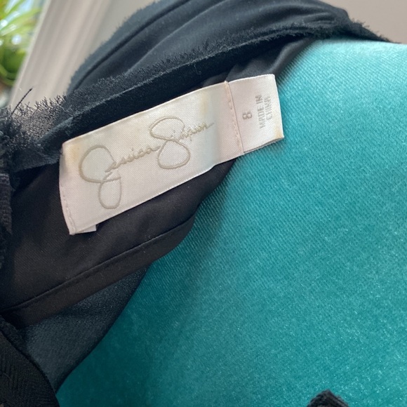 Jessica Simpson Fit & Flare Black Dress Tulle Sz 8 - Picture 3 of 8